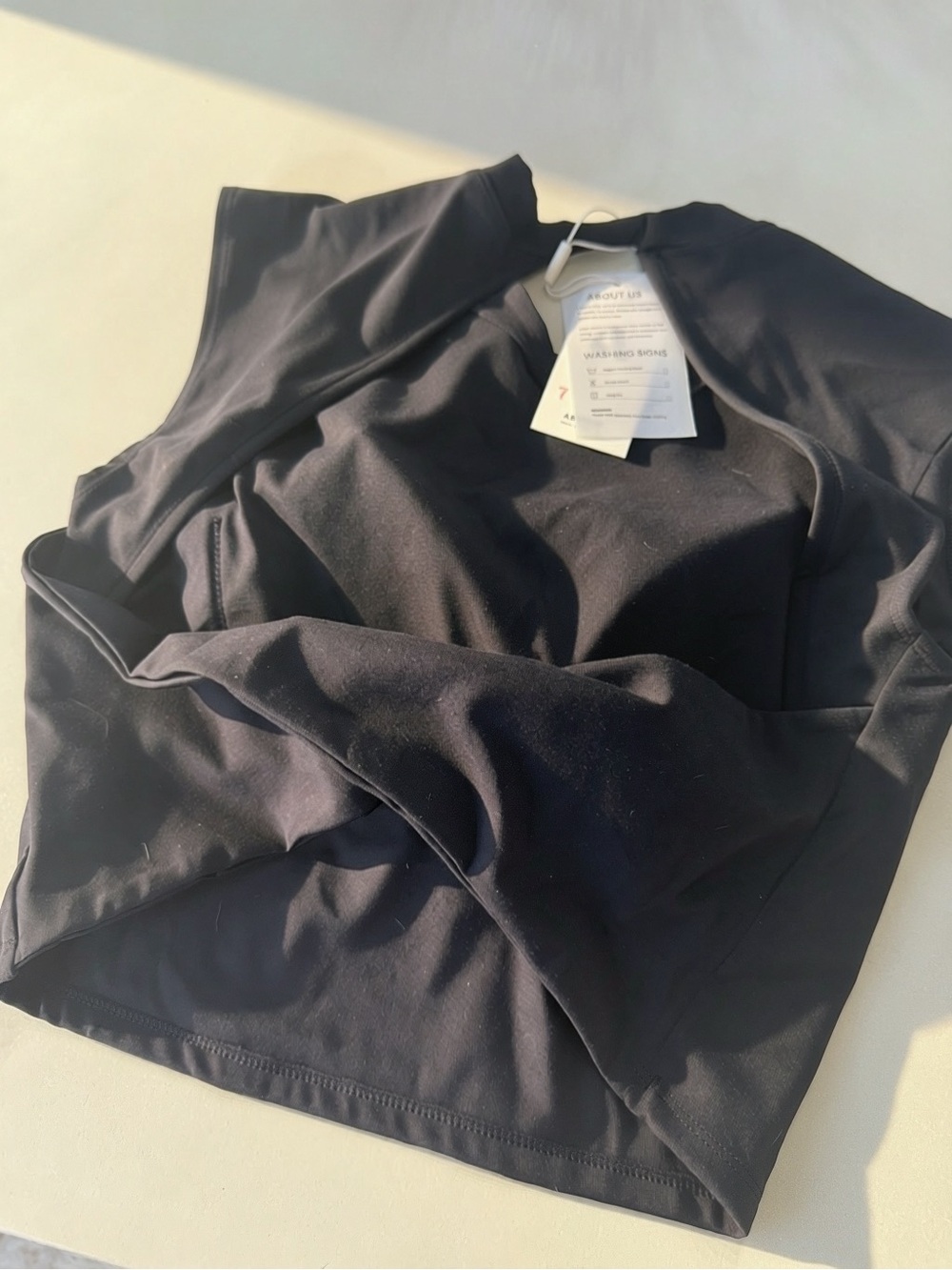 Black Twist-Front Crop Top